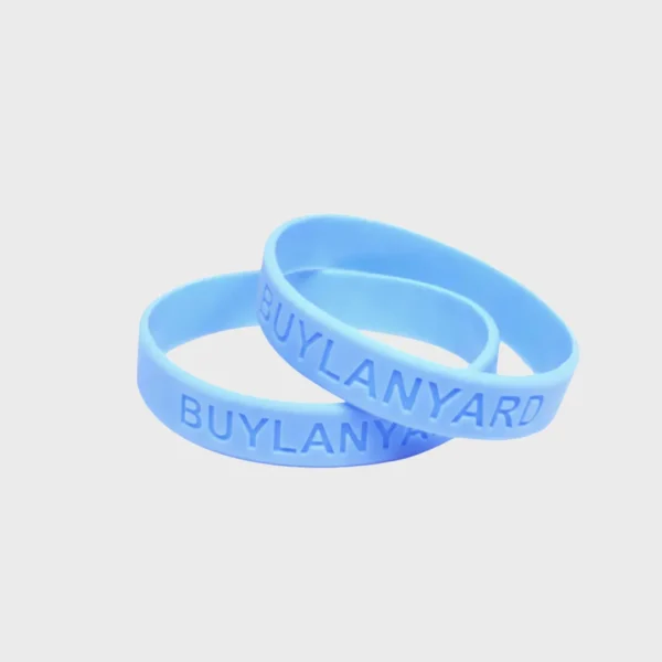 Debossed silicone wristband